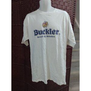 Vintage Buckler Beer T Shirt Brewed By Heineken One Size promo